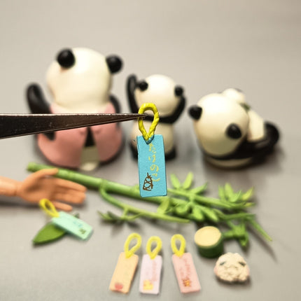 Re-Ment 2007 Panda Kindergarten Baby Panda with Bamboo – Loose Lot (Pre-Owned)