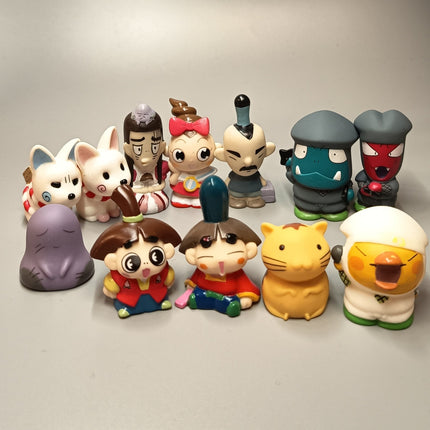 OJARUMARU Lot of 12 FINGER PUPPET 1.5" Mini Figure Anime Toy Collectible Rare