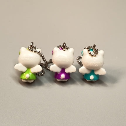 Sanrio Angel Hello Kitty Birth Stone Mascots – Lot of 3 Keychains (Pre-Owned)