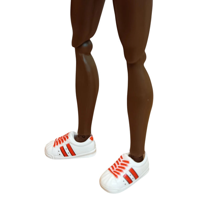 1/6 Scale Male White Stripe Sneaker Shoe – for Ken & Fresh Squad (Pre-Owned)