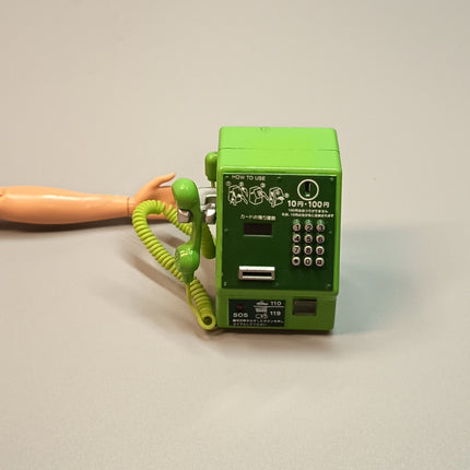 Re-Ment Miniature Retro Payphone (Green) – Youth Days Series (Pre-Owned)