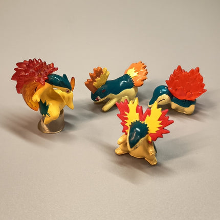 Pokemon Cyndaquil Typhlosion Quilava – Battle Museum Lot of 4 (Bandai, Pre-Owned)