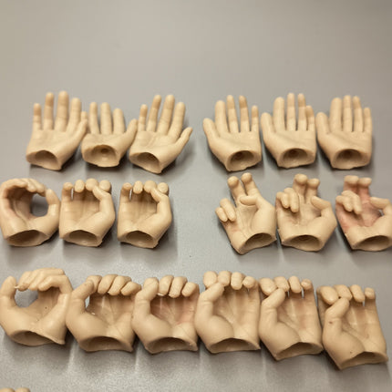 1/6 Scale Hands Unpainted Part – Lot of 24 for 12" Figure (Pre-Owned)