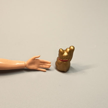 Re-Ment Miniature Gold Fortune Cat 1" – Maneki Neko (Pre-Owned)
