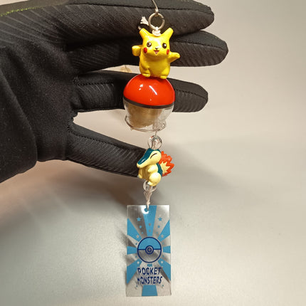 Pokemon Pikachu & Cyndaquil Wind Chime – Hanging Decor (Banpresto, Pre-Owned)
