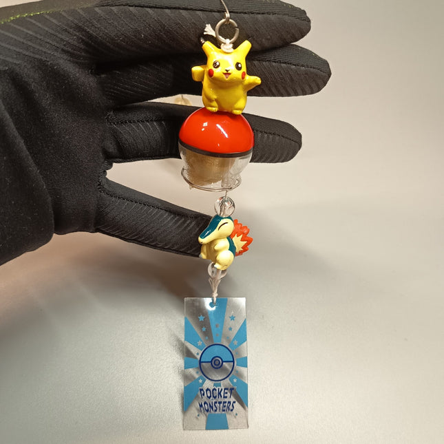 Pokemon Pikachu & Cyndaquil Wind Chime – Hanging Decor (Banpresto, Pre-Owned)