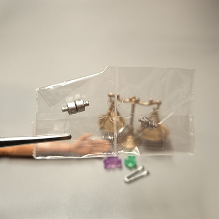Re-Ment Miniature Antique Scale with Gemstones – Study Decor (Pre-Owned)