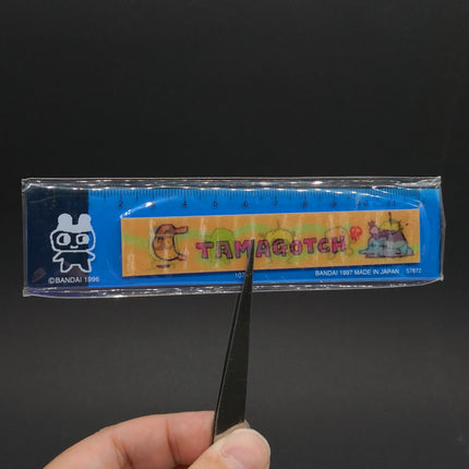Bandai Tamagotchi 12cm Plastic Clear Ruler Blue – Stationery (1997, Rare, Pre-Owned)