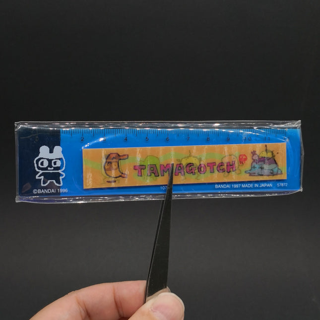 Bandai Tamagotchi 12cm Plastic Clear Ruler Blue – Stationery (1997, Rare, Pre-Owned)