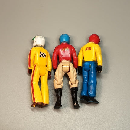Vintage 70s Adventure People RACE CAR DRIVER Lot of 3 Mini Figure Fisher Price