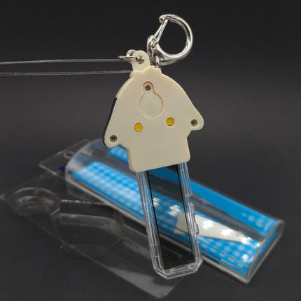Sanrio Pochacco Mini Figure Watch – Transparent Keyring (1995, Rare) (Pre-Owned)