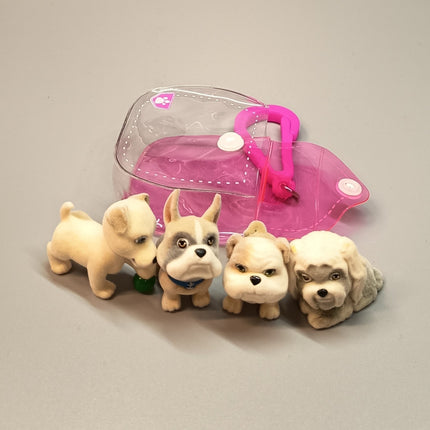 Puppy In My Pocket Bulldog & Boxer 1.5" Figures – Miniature Pets Lot of 4 (Pre-Owned)