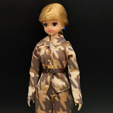 Barbie Doll Brown Houndstooth Suit – Top & Pants for Slimmer Barbie (Pre-Owned)