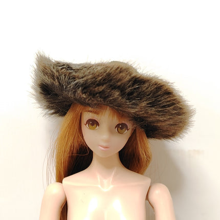 1/6 Scale Faux Fur Hat Green – Winter Accessories for Dollfie (Japan, Pre-Owned)