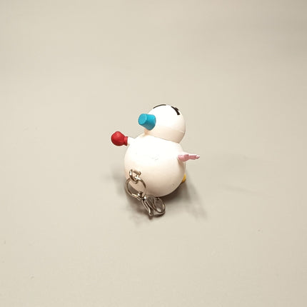 Bandai Crayon Shin Chan Snowman 1" Charm – Mini Figure Keychain (Pre-Owned)