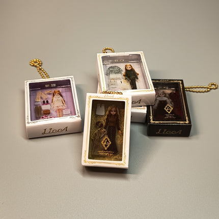 Miniature Licca-chan Doll Box Figures 1.75" Keychain Charms – Lot of 5 (Pre-Owned)