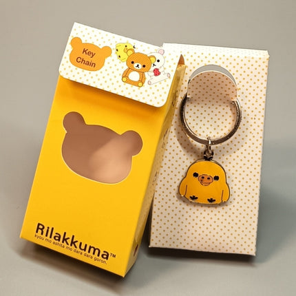 San-X Rilakkuma Kiiroitori Yellow Chick – Metal Charm Keychain (New)