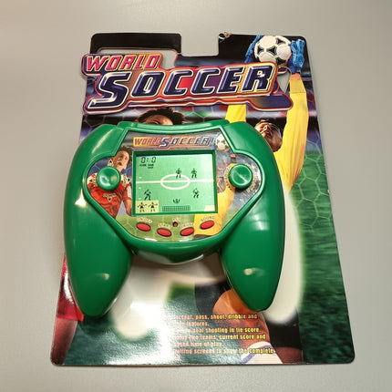 Vintage 90s WORLD SOCCER Green Handheld Retro Game Toy TESTED WORK