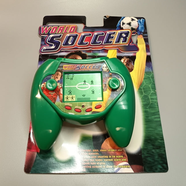 Vintage 90s WORLD SOCCER Green Handheld Retro Game Toy TESTED WORK