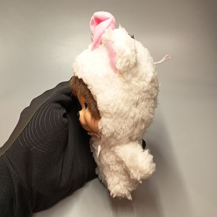 Big Head White Bunny Monchhichi 6" Plush – Bag Charm (Pre-Owned)