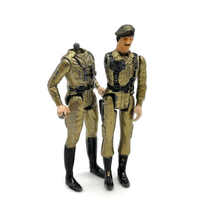 Mego Eagle Force PARTS CAPTAIN & CAT 2.75" Figure Diecast Military Vintage Toy