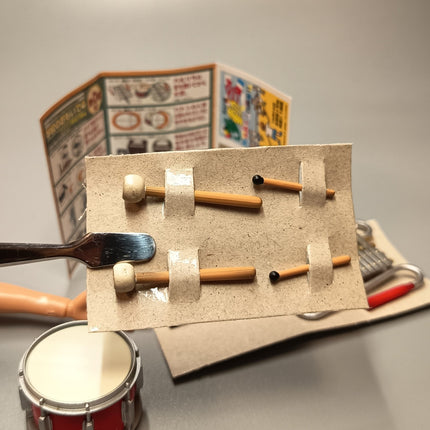 Xylophone & Drum 2" Miniatures – Dollhouse Music Lesson Instruments (Pre-Owned)