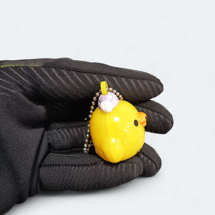 San-X Rilakkuma Yellow Chick with PJ Hat – 1.5" LED Charm Keychain (Pre-Owned)