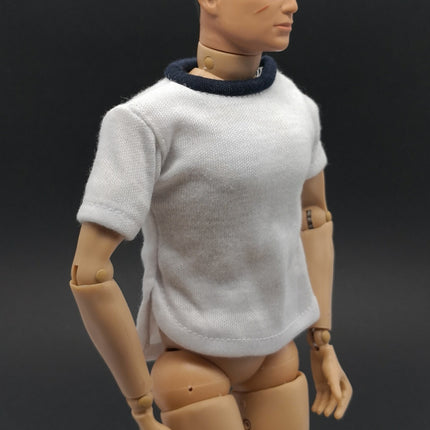 1/6 Scale Male White Crew Neck Short Sleeves T-Shirt – for 12" Figure (Pre-Owned)