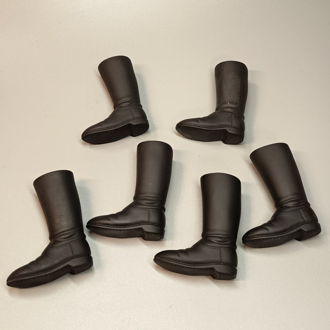 1/6 Scale Black Boots Shoes – Lot of 3 Pairs (Pre-Owned)