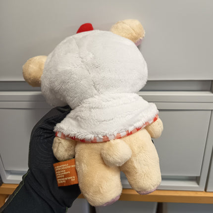 San-X Rilakkuma White Bear in White Cape (as Chicken) – 7" Plush (Pre-Owned)