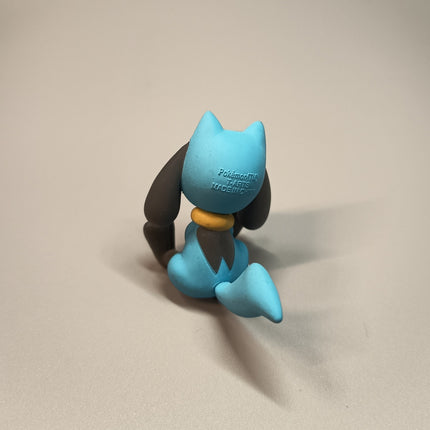 Pokemon Riolu Sleeping 2" Mini Figure – Mascot Toy (Takara Tomy, Pre-Owned)