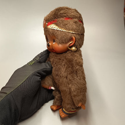 Monchhichi Tan Brown Skin Kenya Ver. 7" Plush with Earrings (Pre-Owned)