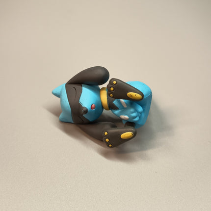 Pokemon Riolu Sleeping 2" Mini Figure – Mascot Toy (Takara Tomy, Pre-Owned)