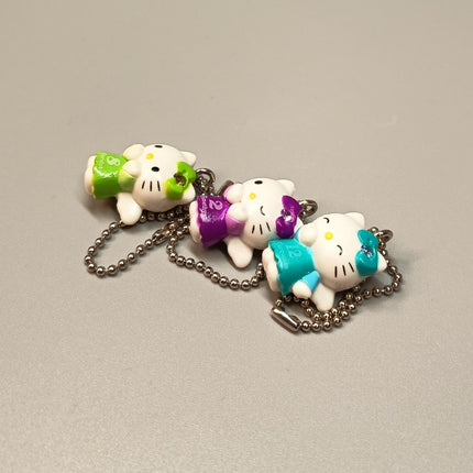 Sanrio Angel Hello Kitty Birth Stone Mascots – Lot of 3 Keychains (Pre-Owned)