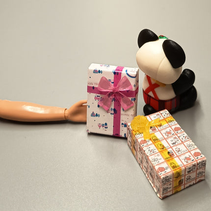 Kenelephant Panda Toy & Gift Boxes Lot – Dollhouse / Barbie Party Present (Pre-Owned)