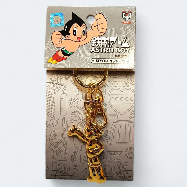 Osamu Tezuka Astro Boy Standing Figure – Gold Metal Keychain (Pre-Owned)