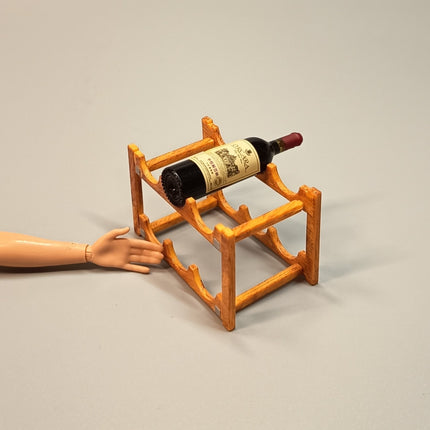 Re-Ment Size Wine Bottle Rack 2" – Dollhouse Kitchen Décor (Pre-Owned)