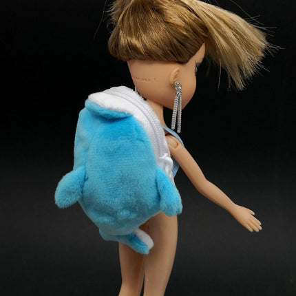Blue Plush Dolphin Backpack Bag – Bratz Doll Fashion Accessory (Pre-Owned)