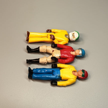 Vintage 70s Adventure People RACE CAR DRIVER Lot of 3 Mini Figure Fisher Price