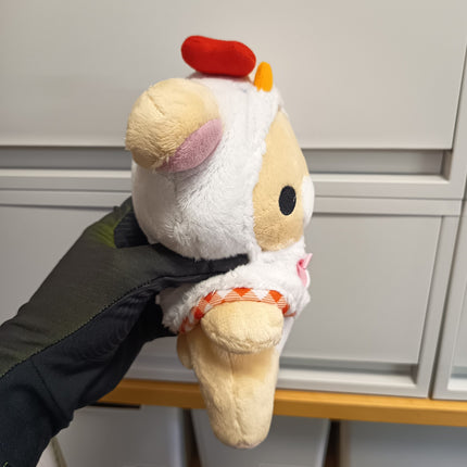 San-X Rilakkuma White Bear in White Cape (as Chicken) – 7" Plush (Pre-Owned)