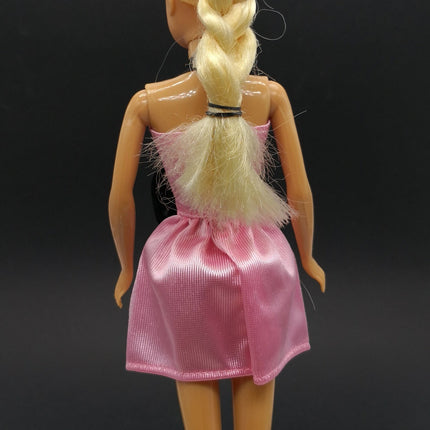 Mattel Barbie 90s Pink Dress with Black Bow – Slim Fit (Pre-Owned)