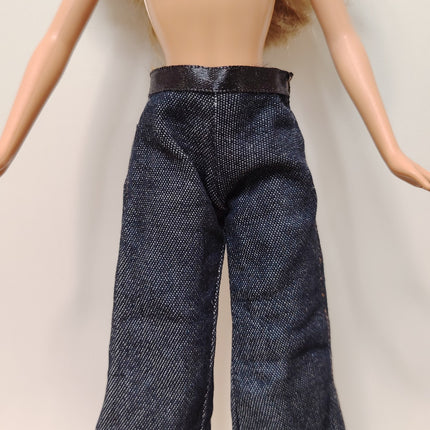 1/6 Scale Flare Denim Jeans – Dark Blue Pants for Barbie (Pre-Owned)