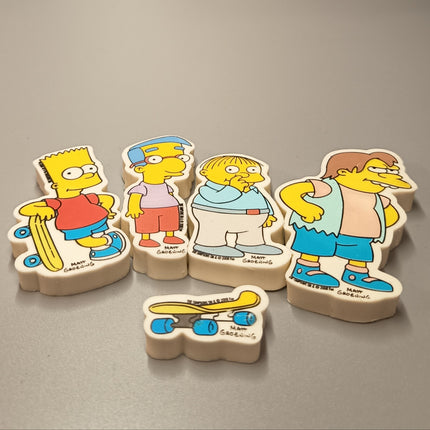The Simpsons CLASSMATES ERASERS Lot of 4 Mini Figure 2008 Fox Toy RALPH NELSON