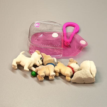 Puppy In My Pocket Bulldog & Boxer 1.5" Figures – Miniature Pets Lot of 4 (Pre-Owned)
