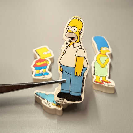 THE SIMPSONS FAMILY ERASERS Lot of 5 Mini Figure 2008 Fox Toy Collectible Rare