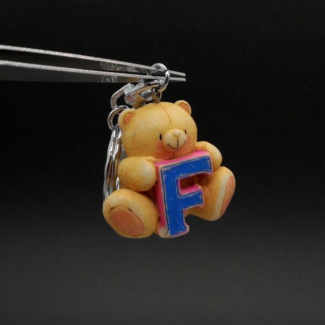 Forever Friends Initial Letter "F" Keyring – Teddy Bear (Hallmark, Pre-Owned)