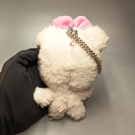 Big Head White Bunny Monchhichi 6" Plush – Bag Charm (Pre-Owned)