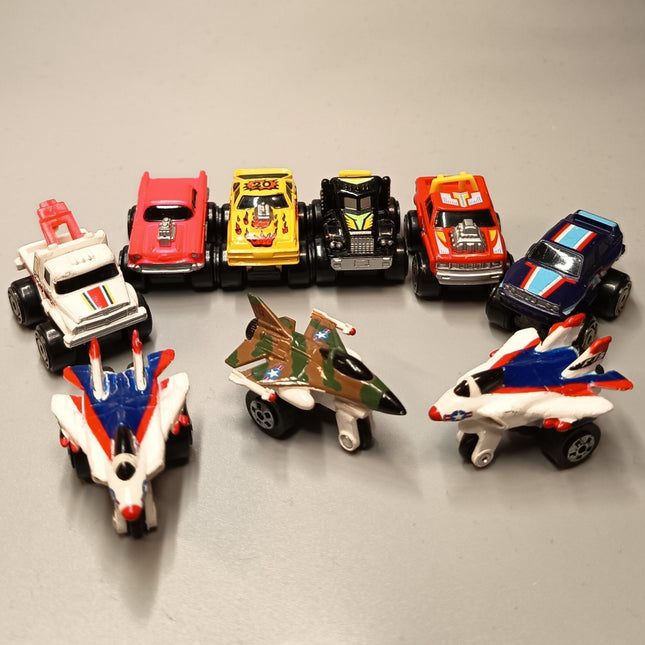 Monster Truck Jet Plane – Road Champs Lot of 9 (Micro Machines, Pre-Owned)