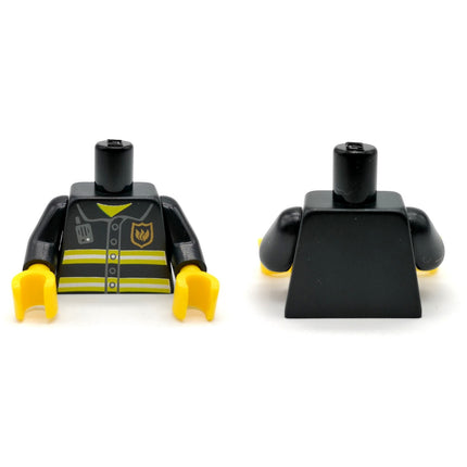 LEGO City Minifig Fireman Uniform Gold Badge Radio Torso – cty0004 (Pre-Owned)