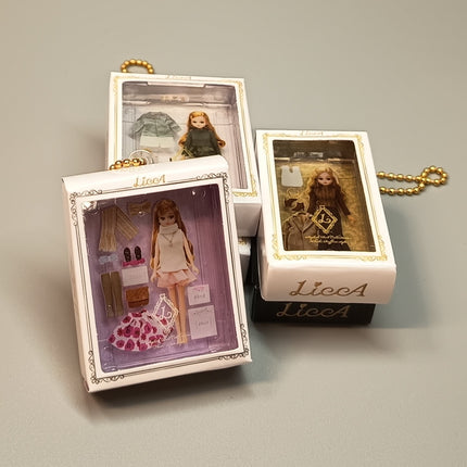 Miniature Licca-chan Doll Box Figures 1.75" Keychain Charms – Lot of 5 (Pre-Owned)